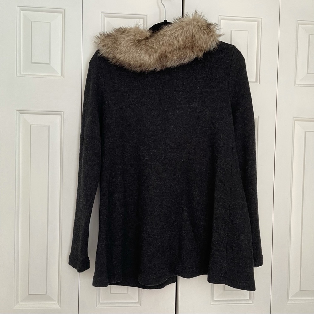 🎉HOST PICK🎉 Anthropologie Moth faux fur gray sweater - Picture 5 of 15